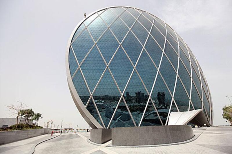 <b>Aldar headquarters building, Abu Dhabi  - Height 110 metres</b><br>
The worldâ€™s first and only circular tower, Aldarâ€™s 23-storey, 666,000 square feet head-office building requires some of the most complicated and advanced cleaning and maintenance e???