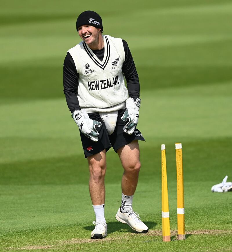 New Zealand's BJ Watling trains for the two Test series against England, which begins at Lord's on Wednesday. Getty