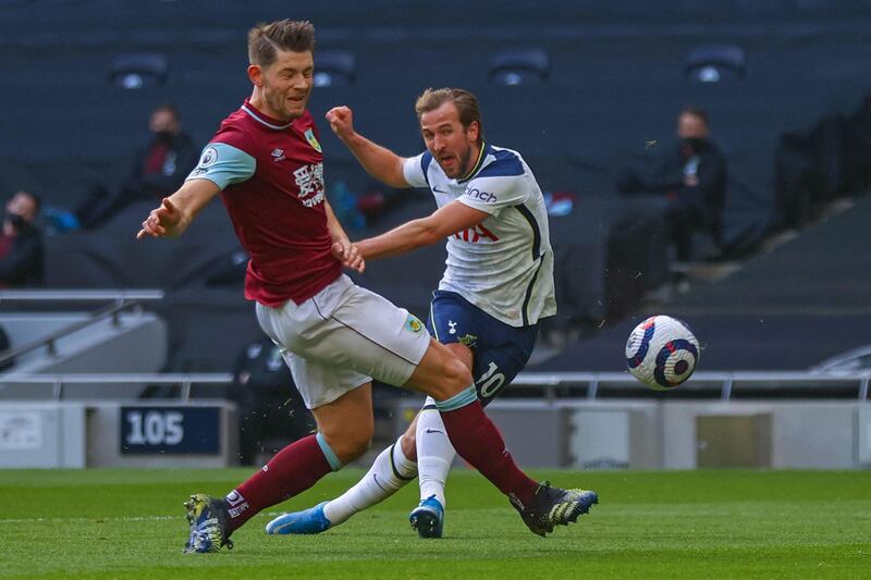 James Tarkowski - 6. Was unfortunate to see Kane's shot take a deflection off him to deceive Pope for Spurs' second. AFP