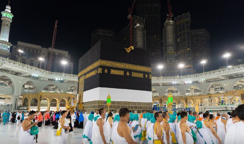 Pilgrims have begun to gather in Makkah in preparation of the start of Hajj next month.