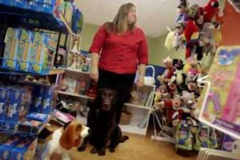 Christine Finnie in the "Toy Attic" at Whimsical Galerie, September 30, 2008, in Manassas, VA.   *** Local Caption ***  manassas11.jpg