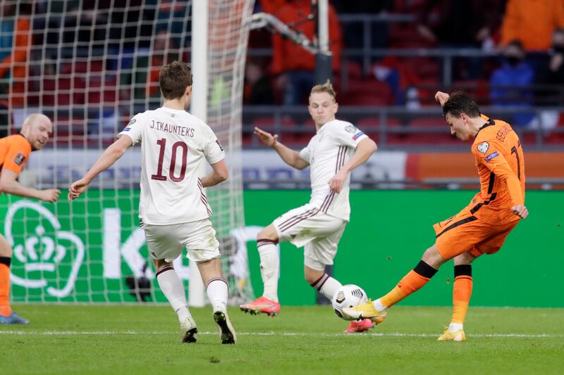 March 27, 2021. Netherlands 2 (Berghuis 32', L de Jong 69') Latvia 0. A much-needed pick-me-up for the Dutch after the Turkey defeat with Frank de Boer's side creating a remarkable 37 chances - although only finding the net twice - to kick-start their campaign. “I'm very happy with it and proud,” said Steven Berghuis, who scored his first international goal. “It's what you work hard for. I want to be important for Oranje. It's unbelievable it was [only] 1-0 after the first half.” Getty