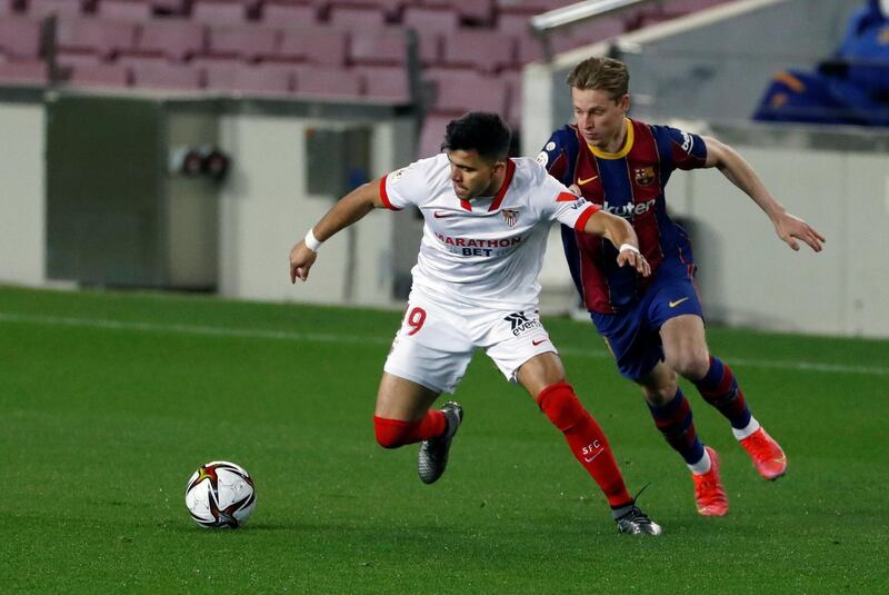 Marcos Acuna 7 – Another one of Sevilla’s top performers taken off, the left-back marshalled Dest well in the first half, often stopping his crosses. EPA