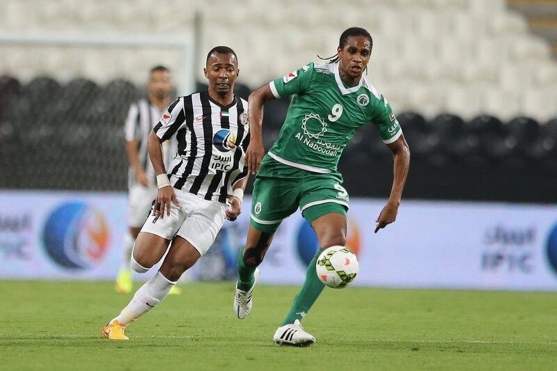 Edgar Bruno in action last season for Al Shabab. Adil Alnaimi / Al Itttihad 