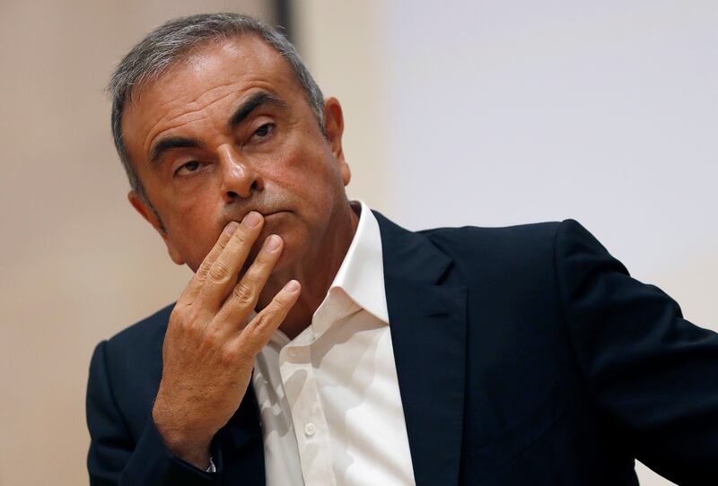 Former Nissan boss Carlos Ghosn still faces criminal charges in Japan over an alleged plot to underreport his compensation. AP