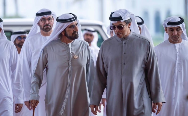 Sheikh Mohammed bin Rashid, Prime Minister and Ruler of Dubai, at the UAE Cabinet meeting at Qasr Al Watan in Abu Dhabi on Monday. All photos: Sheikh Mohammed bin Rashid / X