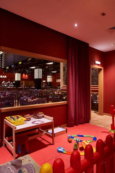 The soft-play area is just off the dining room at Luigia, Rixos Premium, JBR