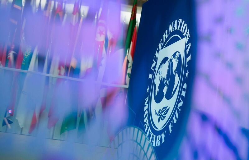 (FILES) In this file photo taken on October 10, 2017 a logo for the 2017 Annual Meetings is seen inside the International Monetary Fund (IMF) headquarters in Washington, DC. The spring gathering of finance ministers and central bankers held in Washington in April will be shifted to a "virtual format" due to the coronavirus epidemic, the IMF and World Bank said March 3, 2020. The twice-yearly meetings of the development lending institutions attract thousands of officials and private sector participants from 180 member countries -- just the kind of gathering health authorities say should be avoided.
 / AFP / Andrew CABALLERO-REYNOLDS
