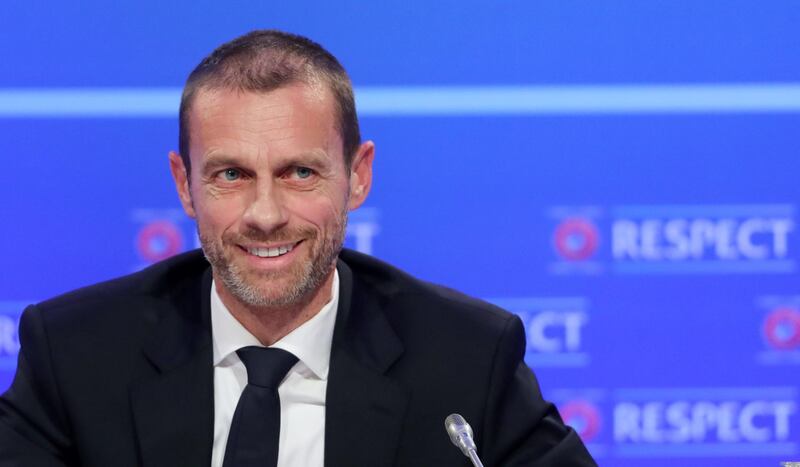 File photo dated 03-12-2018 of UEFA President Aleksander Ceferin. PA Photo. Issue date: Sunday May 17, 2020. UEFA president Aleksander Ceferin believes most European leagues will be able to finish the season. See PA story SOCCER Coronavirus. Photo credit should read Niall Carson/PA Wire.