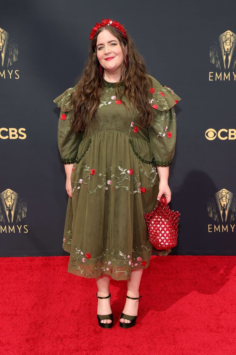 Aidy Bryant collaborated with Simone Rocha for her look. AFP