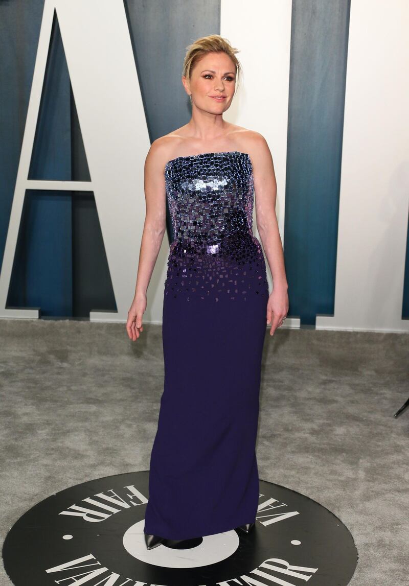 Anna Paquin at the 2020 Vanity Fair Oscar Party following the 92nd Oscars. AFP