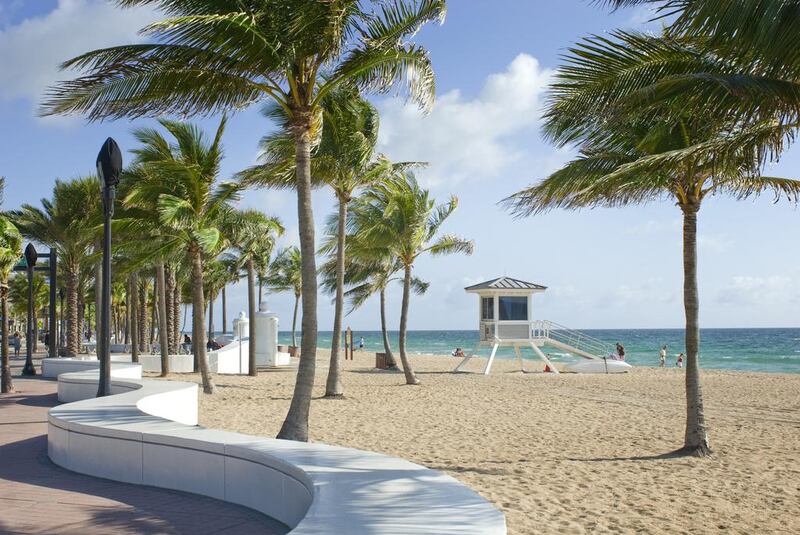 Fort Lauderdale is famous for its clear waters and soft-sand beach. Courtesy Greater Fort Lauderdale Convention & Visitors Bureau