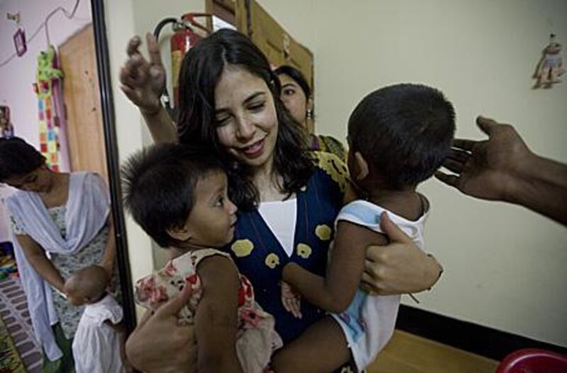 Maria Conceicao at The Dhaka Project, the shelter she founded in the Bangladeshi capital after seeing slum conditions there.