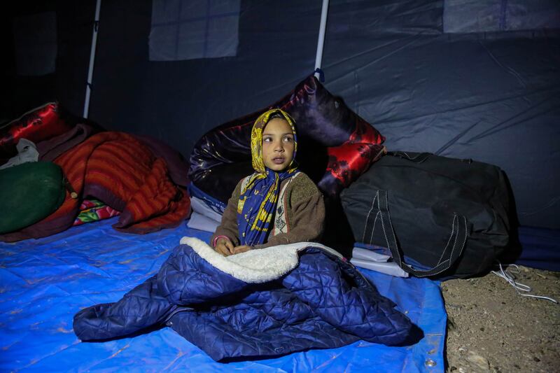 Survivors of the earthquake live in temporary shelters near Herat. EPA