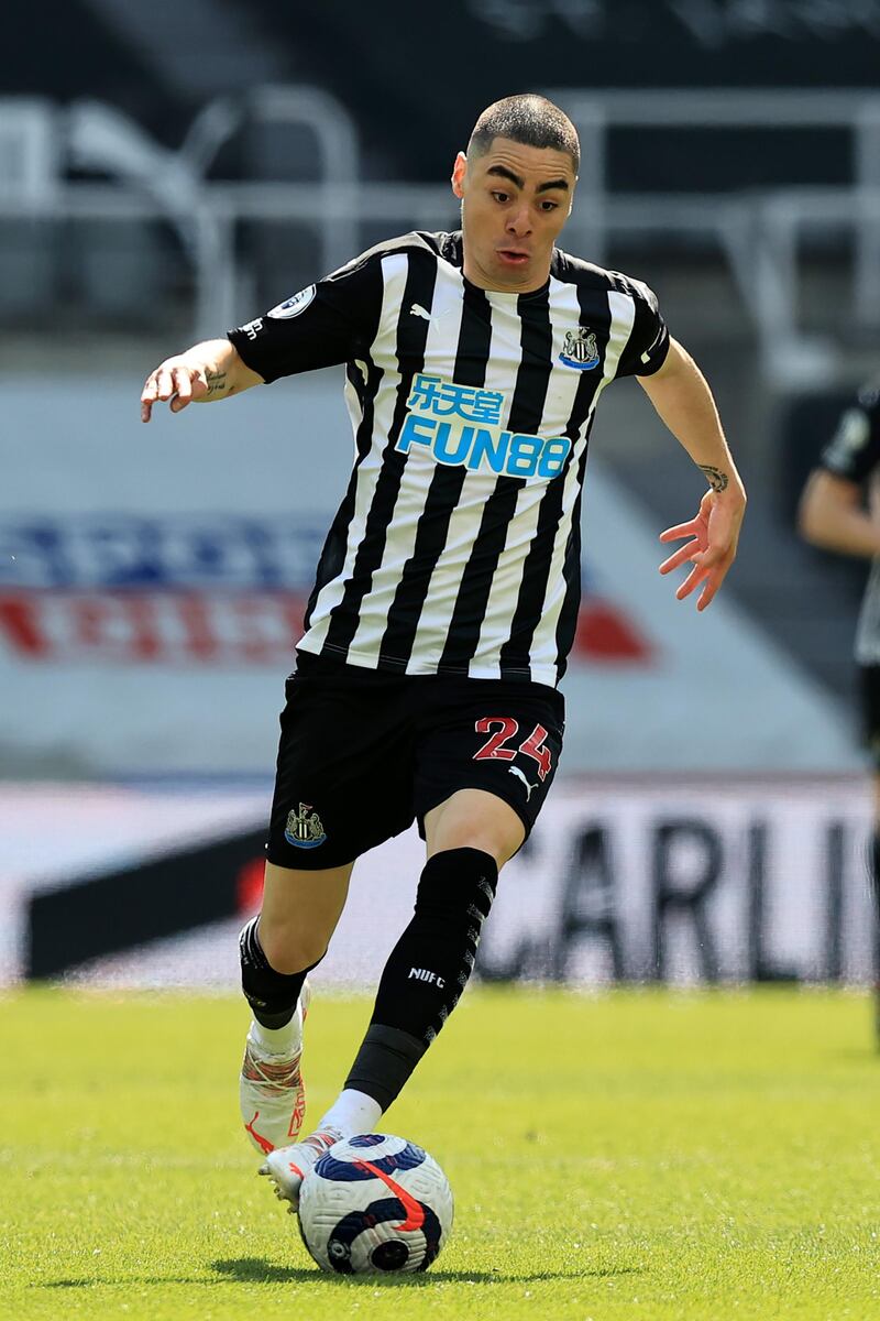Miguel Almiron - 7: Looks more comfortable on the left-hand side of midfield and linked-up well with teammates as Newcastle launched numerous count-attacks in first half. Drove shot wide from outside area just after half-time. Getty
