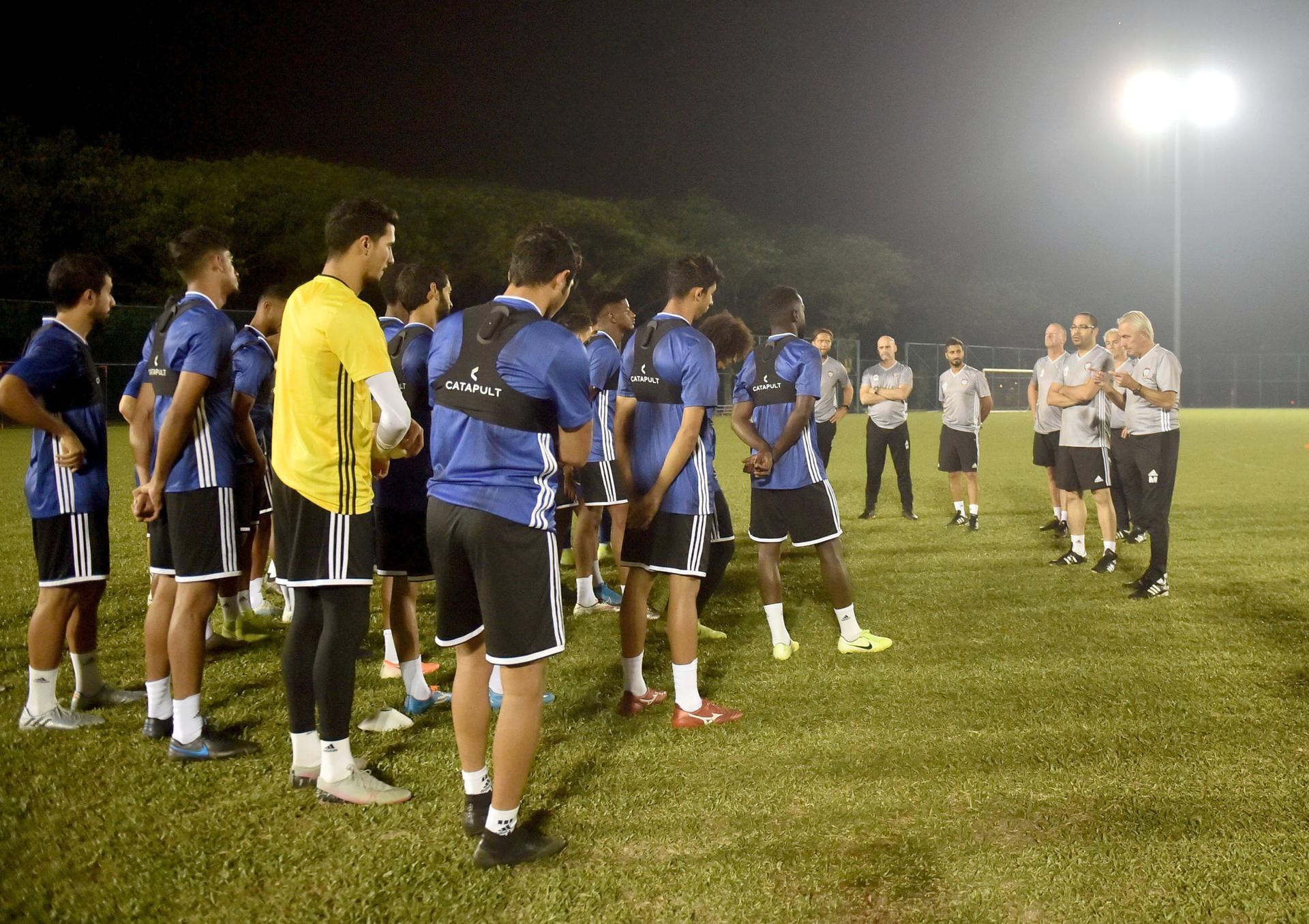 Photos of the training of the first national team in the camp of Malaysia.  Courtesy UAE FA