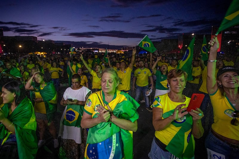 Bolsonaro supporters in Brasilia. Getty Images