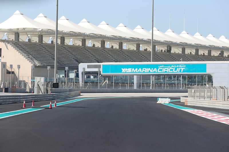 Preparations and clean up at the Yas Marina Circuit, ahead of the Abu Dhabi Grand Prix. Khushnum Bhandari /  The National