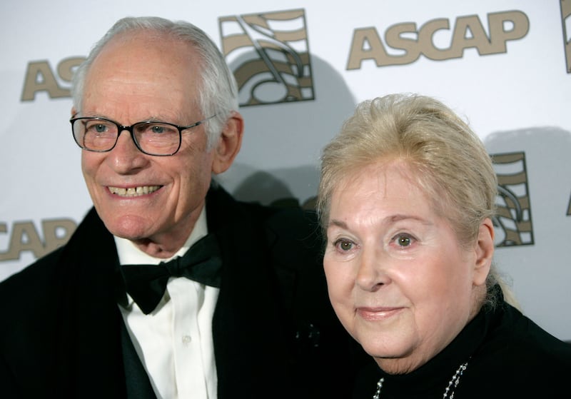Oscar-winning composer Marilyn Bergman, pictured with her husband, Alan Bergman, died aged 93 on January 8, 2022. AP Photo