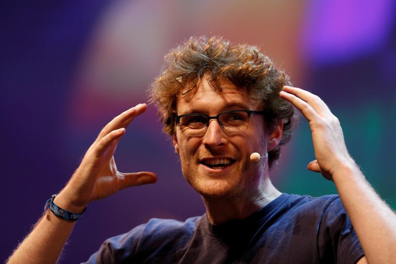 Web Summit's co-founder Paddy Cosgrave speaks during the inauguration of Web Summit, Europe's biggest tech conference, in Lisbon, Portugal, November 6, 2017. REUTERS/Pedro Nunes