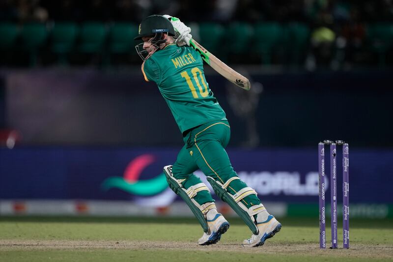 South Africa's David Miller hits out. AP