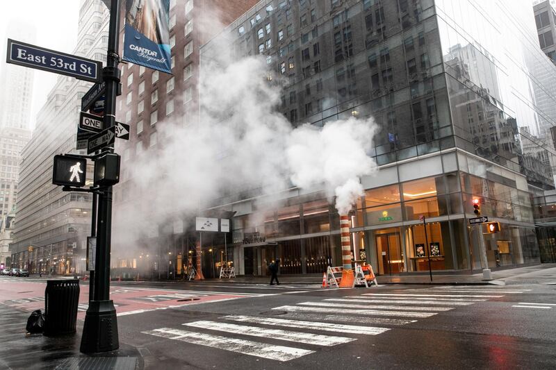 An empty East 53rd street in New York City. Reuters