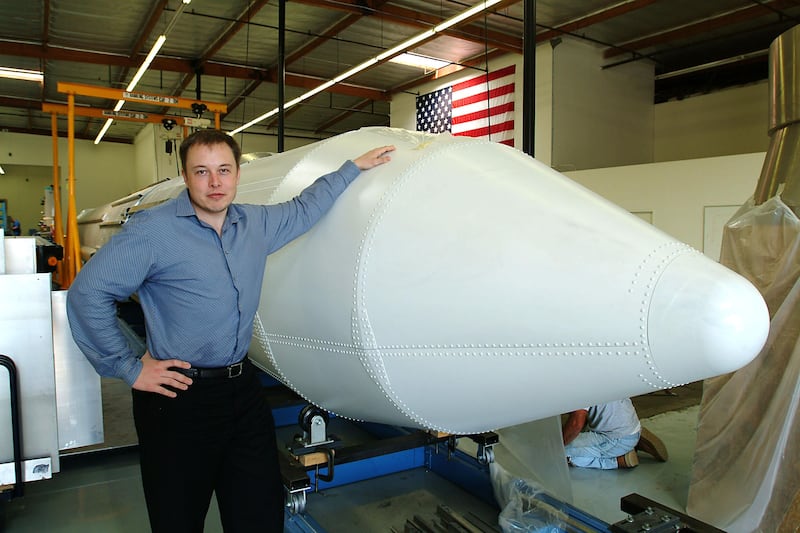 Tesla and SpaceX founder Elon Musk in 2004 Getty