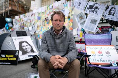 Richard Ratcliffe previously held a hunger strike outside Iran's London embassy over his wife's treatment. EPA