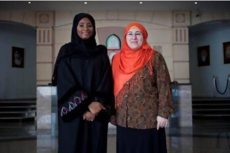 Staff of Sharjah Women's College, Tarfia Al Zaabi (left) and Dr Georgia Daleure co-authored a study that examined the impact of family involvement in Emirati college students.
