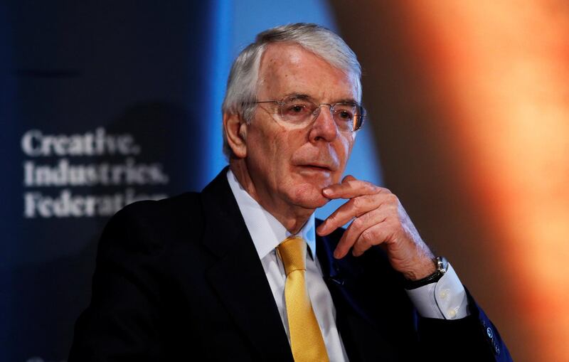 Britain's former Prime Minister John Major gives a speech on Brexit in London, February 28, 2018. REUTERS/Peter Nicholls