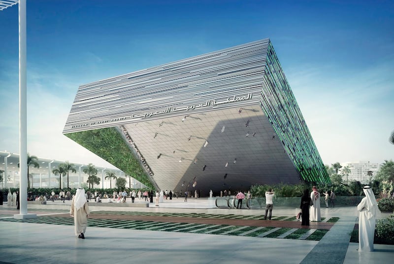 The Saudi Arabian pavilion at Expo 2020. Courtesy: Wam 