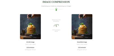 Greenie Web has several ways to make websites more eco-friendly, such as image compression and frame rate reduction.