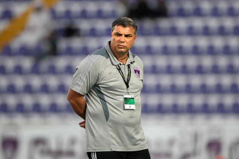 Al Ain, United Arab Emirates, Jan 26, 2013 - Al Ain coach Cosmin Olaroiu during a match against  Ajman at Tahnon bin Mohamed Stadium.  ( Jaime Puebla / The National Newspaper ) 