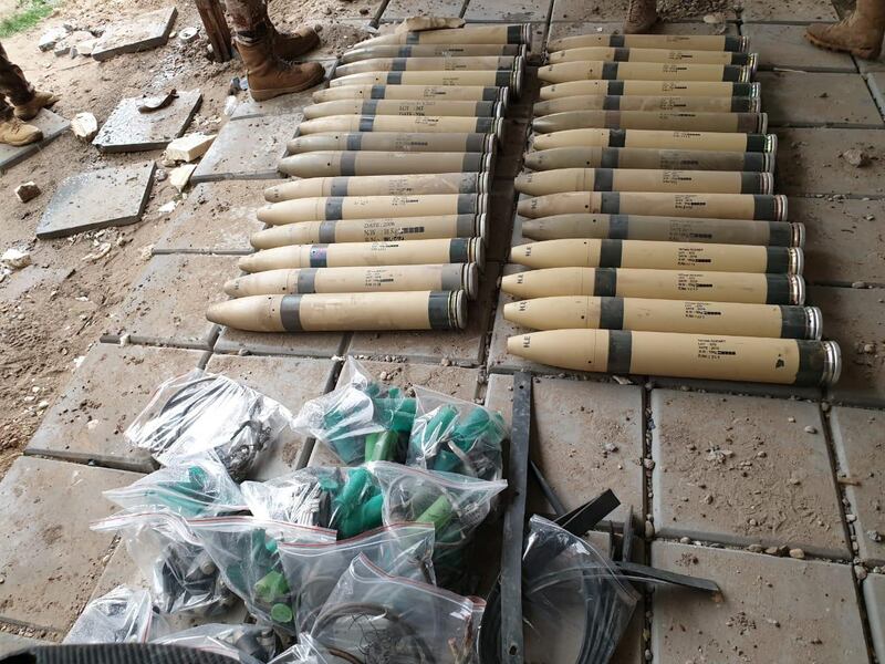 Unused Katyusha rockets found by the Iraqi Army are seen f Umm al-Izam, in this picture provided by Iraqi Media Security Cell. REUTERS