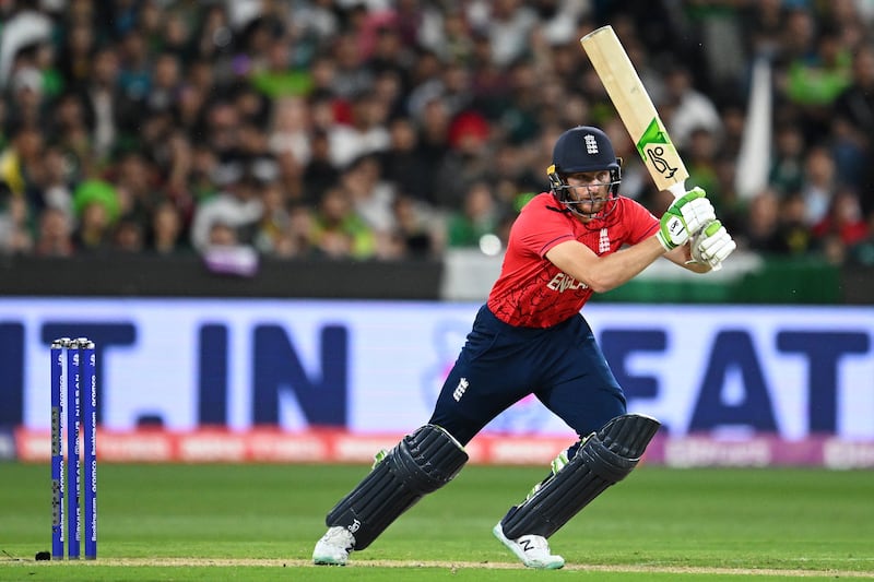 ENGLAND RATINGS: Jos Buttler - 6. Gave the innings momentum at the top of the order with sumptuous cover drives but was all at sea against Shah's outswingers. Was undone by a similar ball from Rauf. EPA