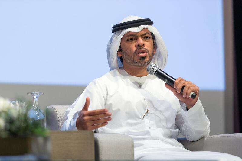 ABU DHABI, UNITED ARAB EMIRATES. 30 SEPTEMBER 2018. Ismail Abdulla, Mubadala Vice President, Aerospace, Renewables and ICT & Chief Executive Officer, Strata Manufacturing at the Artificial Intelligence Conference. (Photo: Antonie Robertson/The National) Journalist: Alkesh Sharma. Section: Business.