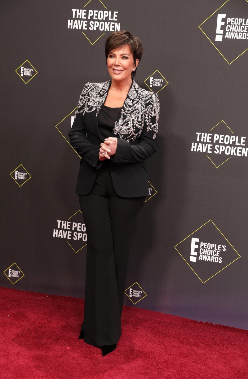 Kris Jenner in Alexander McQueen at the 2019 People's Choice Awards in Santa Monica, California, on Sunday, November 10, 2019. Reuters