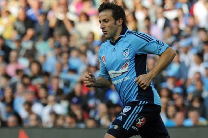 Alessandro Del Piero in action for Sydney FC.
