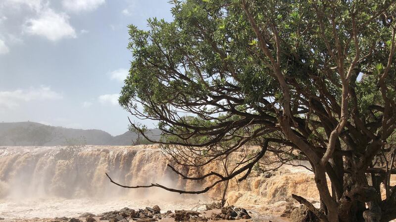Wadi Darbat in Oman, in the immediate aftermath of the cyclone. Courtesy Anantara Salalah.
