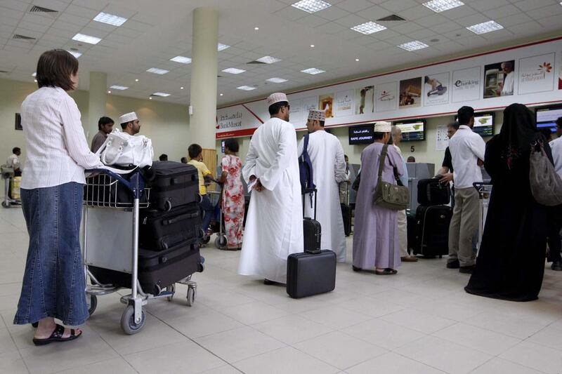 The opening of a new passenger terminal in Oman's main airport has been moved to the end of 2016, about a year later than the previous estimate. Stephen Lock / The National