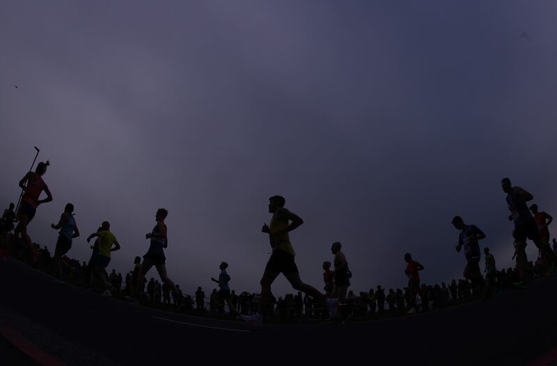 Competitors at the start of the 2021 London Marathon on Sunday, October 3. Getty