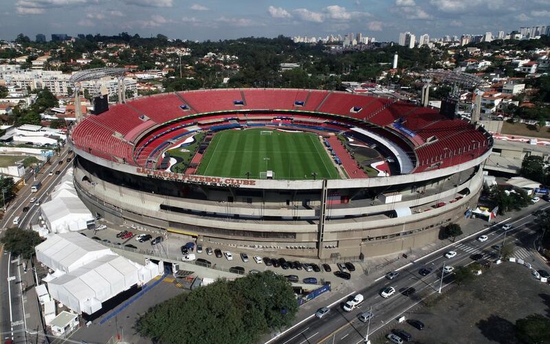 An aerial view shows the Morumbi Stadium in Sao Paulo, Brazil. EPA