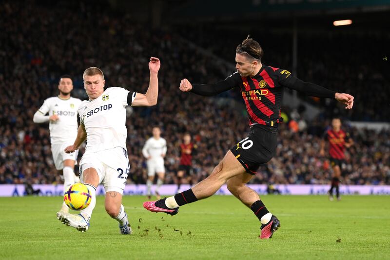 Rasmus Kristensen 5 – Never really looked comfortable against the movement of the City forward line, and he was dragged out of position too easily before being substituted after 67 minutes. Getty