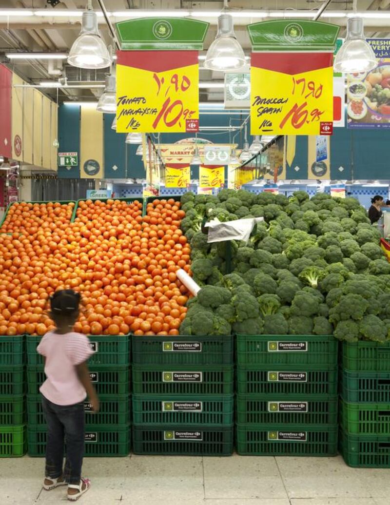 The Carrefour supermarket at Deria City Centre, Dubai. The France-based grocer has vowed to boost sales. Duncan Chard / The National