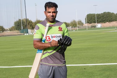 Mohammed Usman of the Dragons team at Al Ain Cricket Club. Ruel Pableo for The National