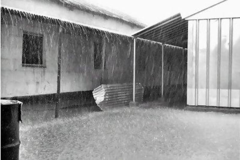 A huge storm that swept through the region in 1963 left the Sharjah Airbase flooded, as this photograph shows. Photo: Vic Cozens