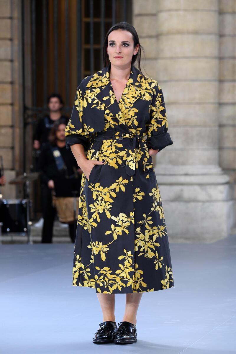 Marie Bochet walks the runway during the L'Oreal Paris show as part of Paris Fashion Week on September 28, 2019. Getty Images