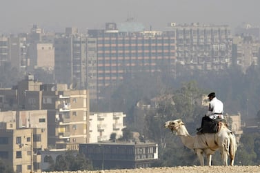 Pollution smog covering Cairo, which is among the worst cities in the world for nitrogen oxide presence in the air. AFP