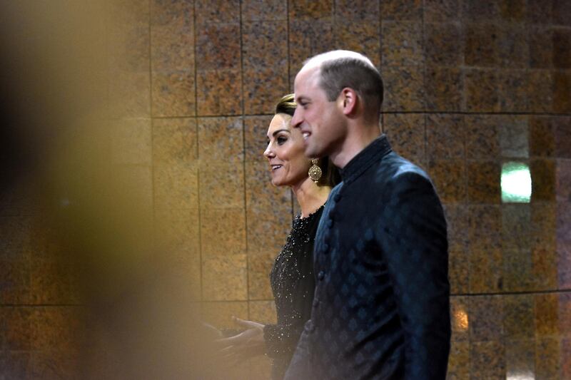 Britain's Prince William, the Duke of Cambridge and Catherine, Duchess of Cambridge during an event, in Islamabad, Pakistan. The royal couple is on an official five-day visit to Pakistan. It is the first royal visit to the country in 13 years.  EPA