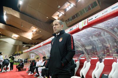 Monaco's Portugueses coach Leonardo Jardim looks on ahead of the French L1 football match between Monaco and Toulouse at the "Louis II Stadium" in Monaco on February 2, 2019. / AFP / VALERY HACHE
